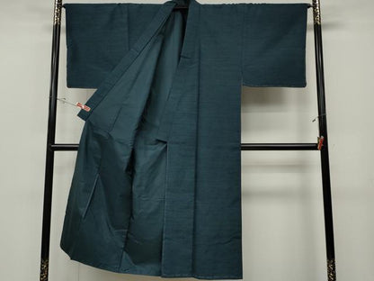 平和屋着物●男性　紬　アンサンブル　網代文様　正絹　逸品　CABD0170ut