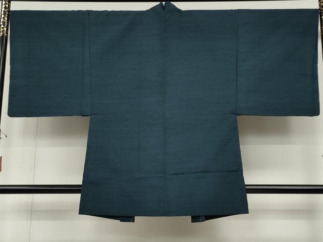 平和屋着物●男性　紬　アンサンブル　網代文様　正絹　逸品　CABD0170ut