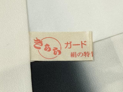 平和屋着物●上質な小紋　風景草花文　正絹　逸品　CABD0172ut