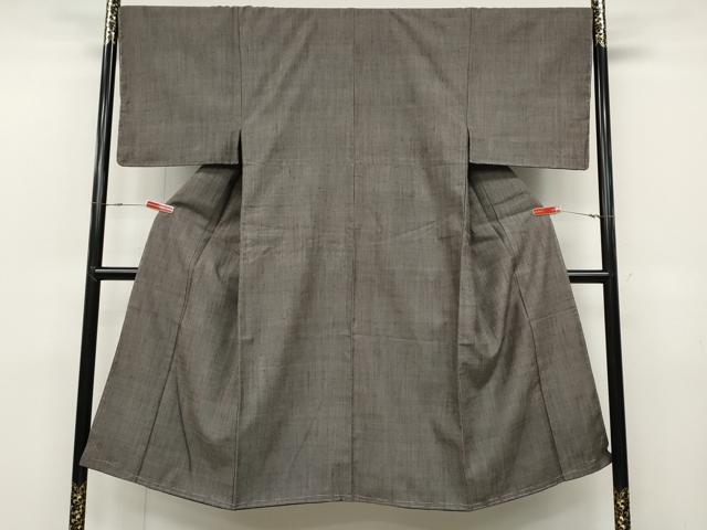 平和屋着物●男性 紬 江戸鼠色 正絹 逸品 未使用 CABD0177ut