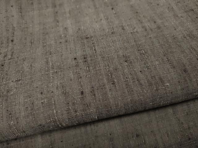平和屋着物●男性 紬 江戸鼠色 正絹 逸品 未使用 CABD0177ut