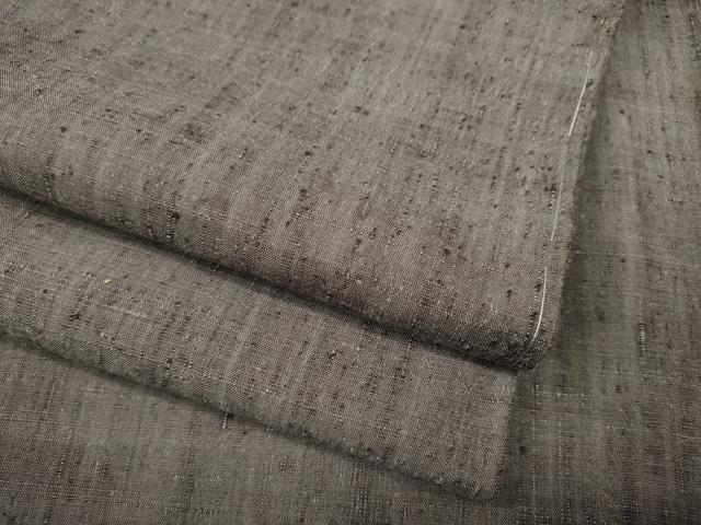 平和屋着物●男性 紬 江戸鼠色 正絹 逸品 未使用 CABD0177ut