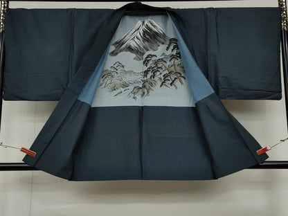 平和屋着物●男性　本場大島紬　アンサンブル　160亀甲　総詰め　正絹　逸品　CABD0182ut