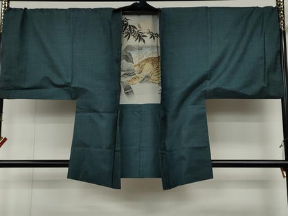 平和屋着物●男性 本場大島紬 アンサンブル 100亀甲 総詰め キングサイズ 正絹 逸品 CABD0184ut