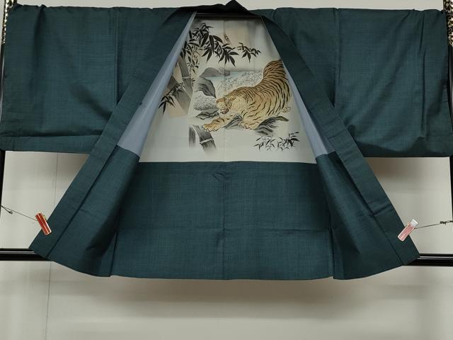 平和屋着物●男性 本場大島紬 アンサンブル 100亀甲 総詰め キングサイズ 正絹 逸品 CABD0184ut