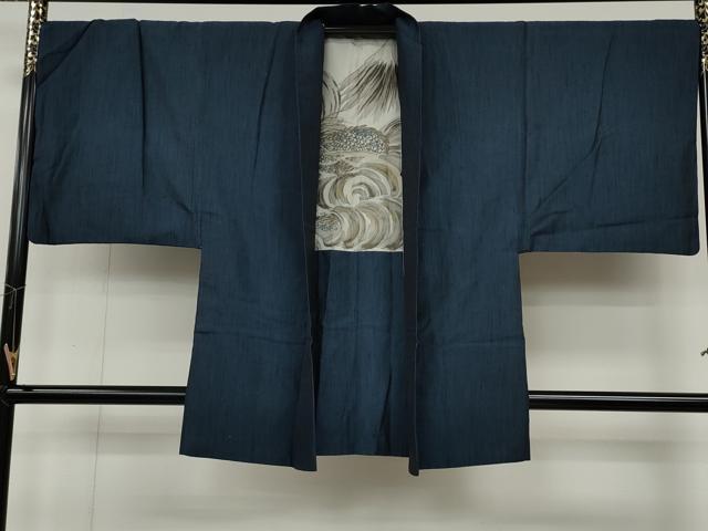 平和屋着物●男性 紬 アンサンブル 霞文 キングサイズ 正絹 逸品 CABD0185ut