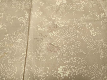 平和屋着物●訪問着　刺繍　草花尽くし　正絹　逸品　CABD0192ut