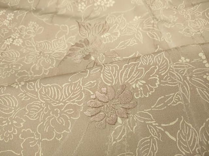 平和屋着物●訪問着　刺繍　草花尽くし　正絹　逸品　CABD0192ut