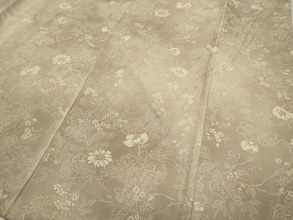 平和屋着物●訪問着　刺繍　草花尽くし　正絹　逸品　CABD0192ut