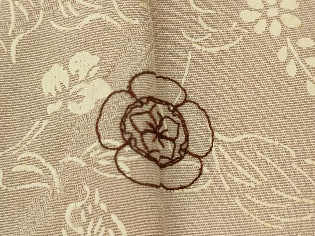 平和屋着物●訪問着　刺繍　草花尽くし　正絹　逸品　CABD0192ut