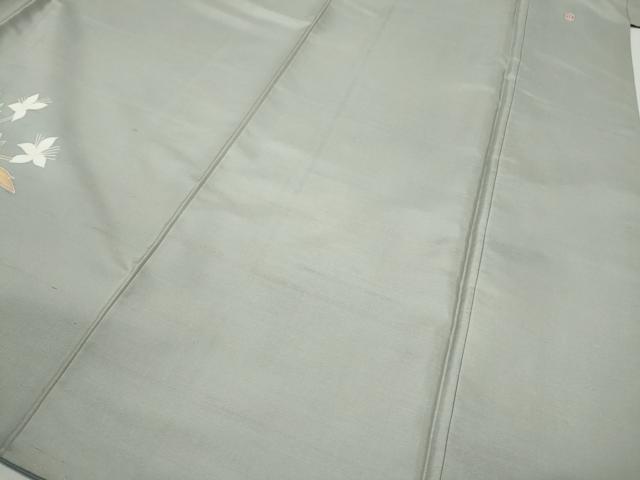 平和屋着物●本加賀友禅作家　成竹登茂男　訪問着　白山紬　枝花文　そごう扱い　正絹　逸品　CABD0197ut