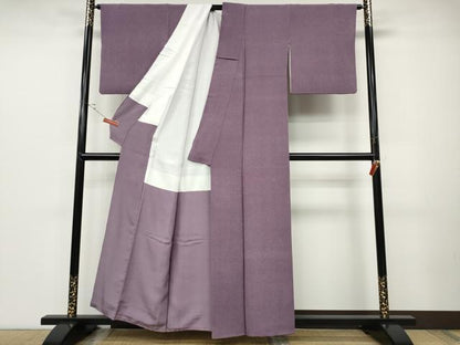 平和屋着物●江戸小紋　作家物　鮫小紋柄　鬼しぼ縮緬　正絹　逸品　CABD0200ut