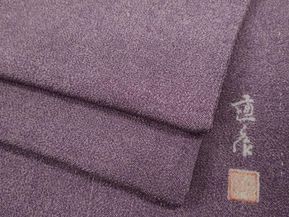 平和屋着物●江戸小紋　作家物　鮫小紋柄　鬼しぼ縮緬　正絹　逸品　CABD0200ut