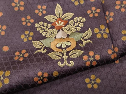 平和屋着物●訪問着　刺繍　吉祥舞花文　暈し染め　金彩　正絹　逸品　CABD0201ut