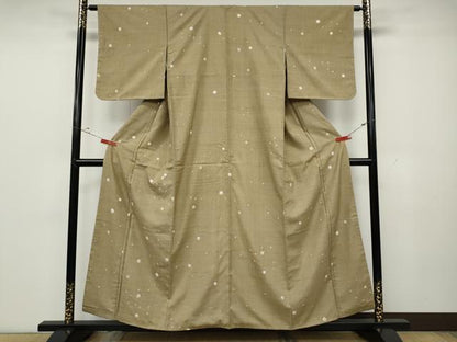 平和屋着物●上質な紬　総絞り　正絹　逸品　CABD0207ut