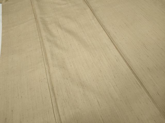 平和屋着物●上質な紬　色無地　作家物　香色　そごう扱い　正絹　逸品　CABD0209ut