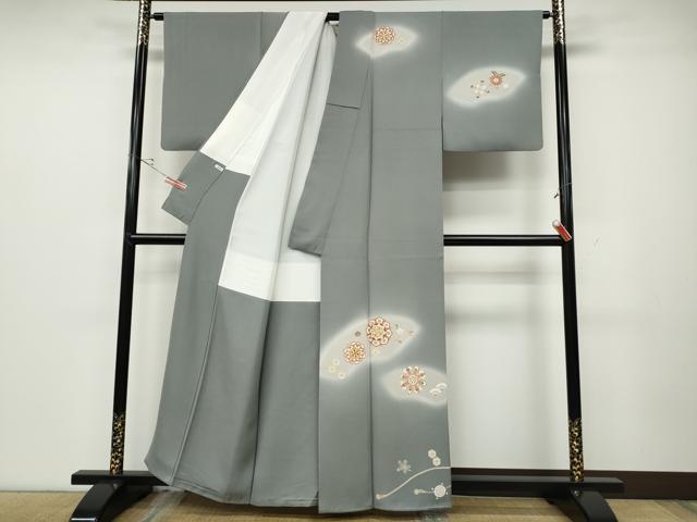 平和屋着物●訪問着　地紙正倉院花文　暈し染め　金彩　正絹　逸品　CABD0210ut