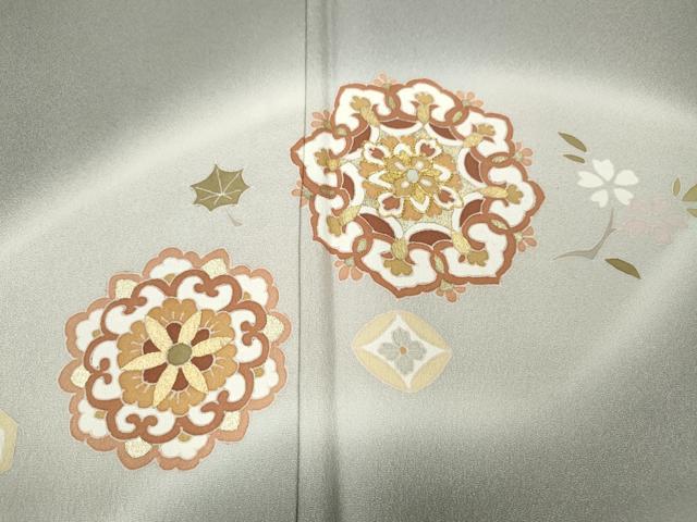 平和屋着物●訪問着　地紙正倉院花文　暈し染め　金彩　正絹　逸品　CABD0210ut