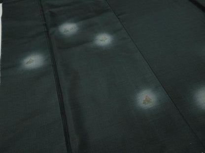 平和屋着物●訪問着　本場大島紬　風景草花文　正絹　逸品　CABD0212ut