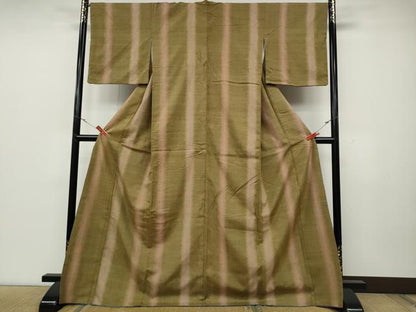 平和屋着物●上質な紬　霞間道　正絹　逸品　CABD0213ut