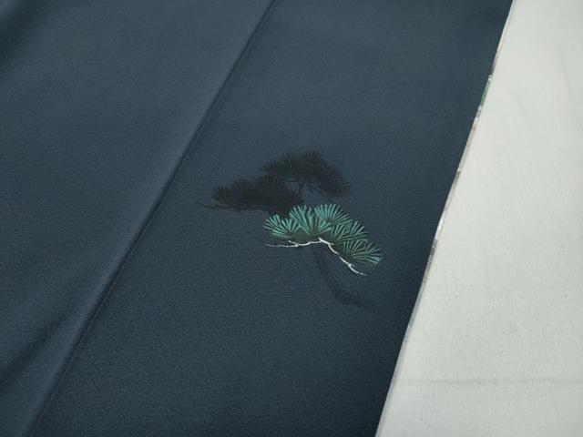 平和屋着物●訪問着　作家物　手描き　銀閣寺　暈し染め　正絹　逸品　未使用　CABD0215ut