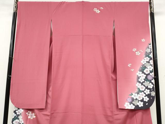 平和屋着物●豪華振袖　刺繍　舞桜文　暈し染め　金彩　正絹　逸品　CABD0223ut