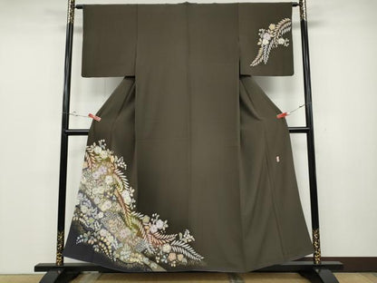 平和屋着物●越後十日町の一流染匠　桐屋・翠山工房　訪問着　辻が花　絞り　暈し染め　金彩　やまと誂製　正絹　逸品　CABD0224ut