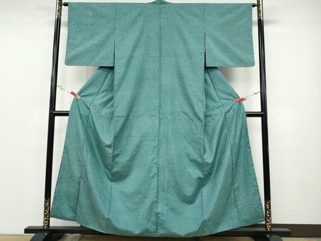平和屋着物●石川県指定無形文化財　牛首紬　白山工房　手織り　大小あられ　やまと誂製　正絹　逸品　CABD0225ut