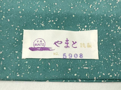 平和屋着物●石川県指定無形文化財　牛首紬　白山工房　手織り　大小あられ　やまと誂製　正絹　逸品　CABD0225ut