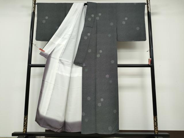 平和屋着物●江戸小紋　雪輪文　鮫小紋柄　正絹　逸品　CABD0226ut
