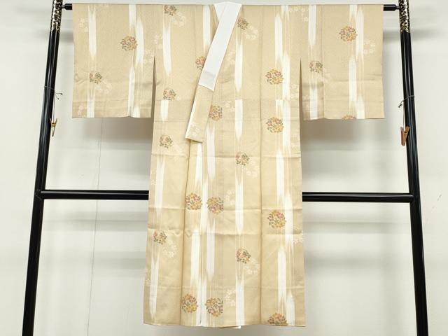 平和屋着物●長襦袢　袷　草花丸文　洗える着物　CABD0232ut