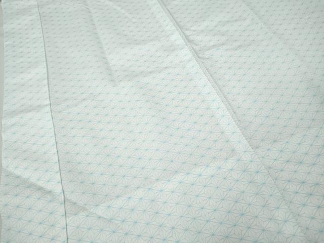 平和屋着物●長襦袢　無双仕立て　麻の葉文様　洗える着物　CABD0233ut