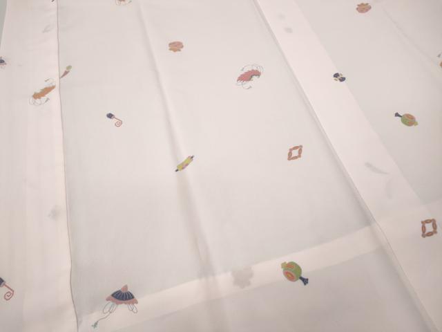 平和屋着物●長襦袢　無双仕立て　宝尽くし文　洗える着物　CABD0234ut