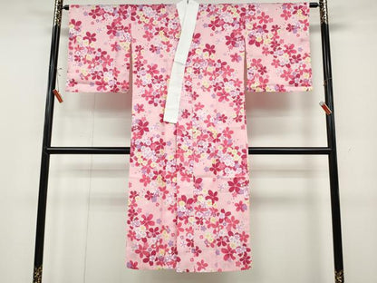 平和屋着物●長襦袢 無双仕立て 舞桜文 洗える着物 CABD0235ut