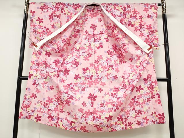 平和屋着物●長襦袢 無双仕立て 舞桜文 洗える着物 CABD0235ut