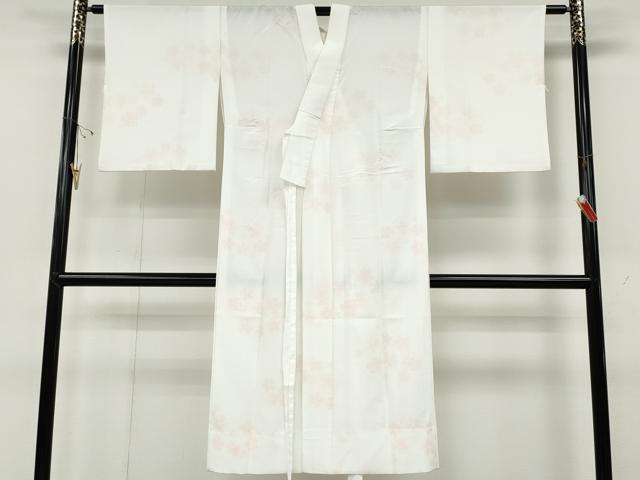 平和屋着物●長襦袢　無双仕立て　舞桜文　洗える着物　CABD0236ut