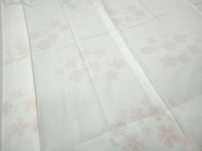 平和屋着物●長襦袢　無双仕立て　舞桜文　洗える着物　CABD0236ut