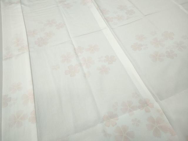 平和屋着物●長襦袢　無双仕立て　舞桜文　洗える着物　CABD0236ut