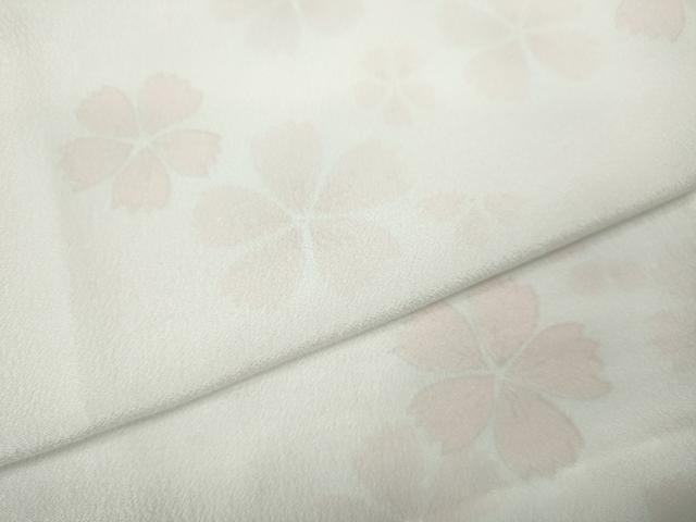 平和屋着物●長襦袢　無双仕立て　舞桜文　洗える着物　CABD0236ut