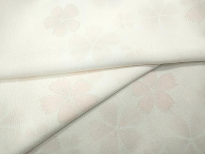 平和屋着物●長襦袢　無双仕立て　舞桜文　洗える着物　CABD0236ut
