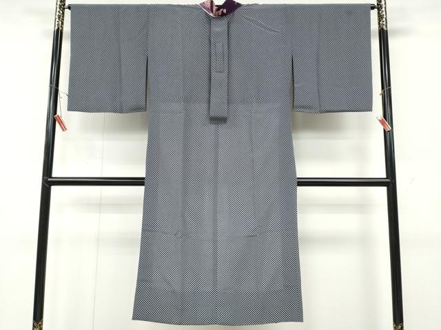 平和屋着物●長襦袢　無双仕立て　市松文　洗える着物　CABD0237ut