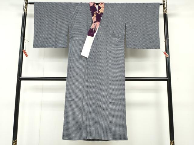 平和屋着物●長襦袢　無双仕立て　市松文　洗える着物　CABD0237ut