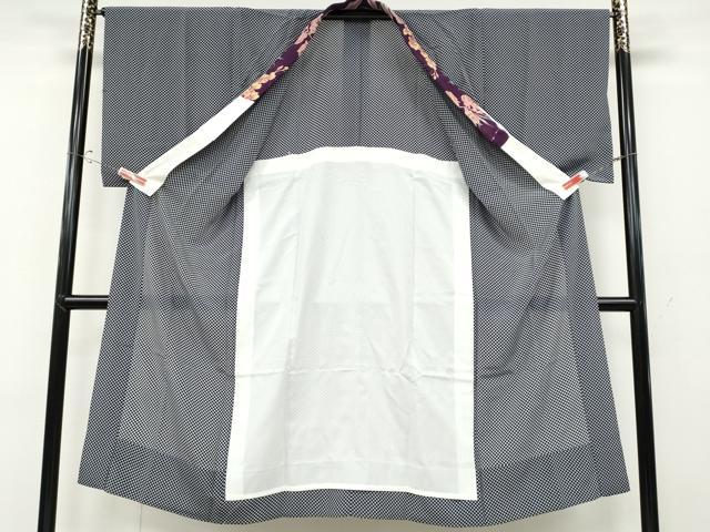 平和屋着物●長襦袢　無双仕立て　市松文　洗える着物　CABD0237ut