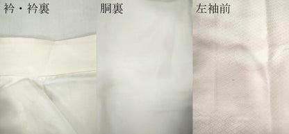 平和屋着物●長襦袢　袷　枝花文　暈し染め　正絹　逸品　CABD0239ut