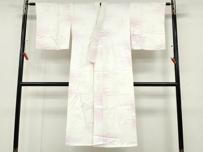 平和屋着物●長襦袢　袷　枝花文　暈し染め　正絹　逸品　CABD0239ut