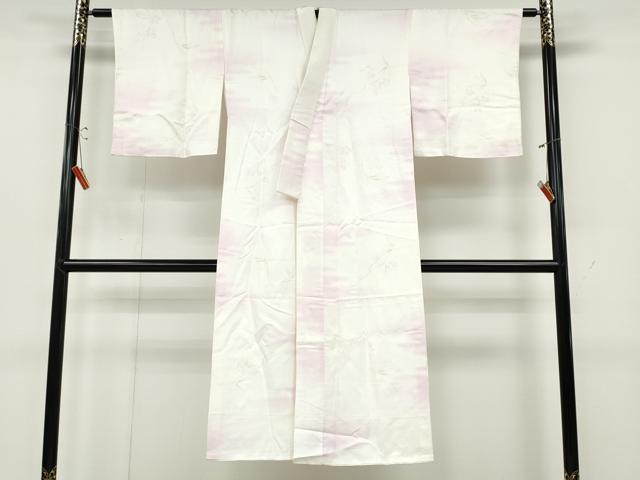 平和屋着物●長襦袢　袷　枝花文　暈し染め　正絹　逸品　CABD0239ut