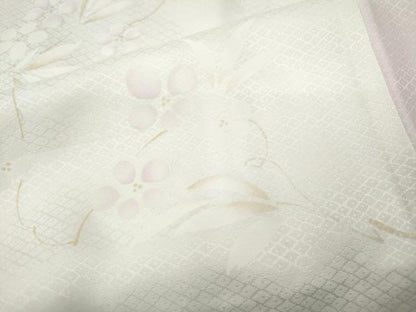平和屋着物●長襦袢　袷　枝花文　暈し染め　正絹　逸品　CABD0239ut