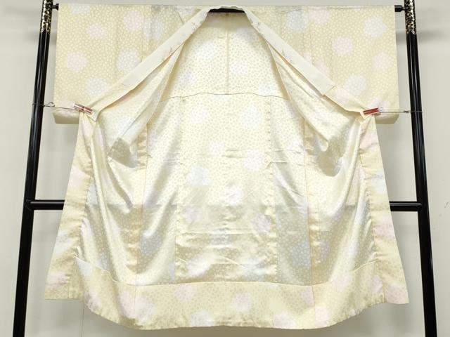 平和屋着物●長襦袢　無双仕立て　舞梅文　半衿刺繍　洗える着物　CABD0241ut