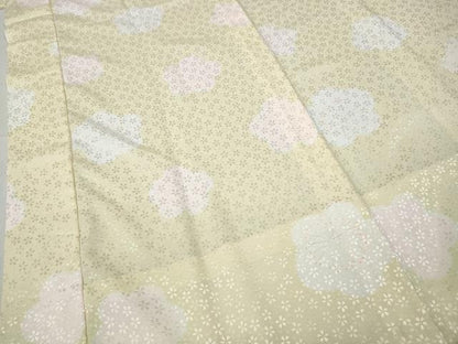 平和屋着物●長襦袢　無双仕立て　舞梅文　半衿刺繍　洗える着物　CABD0241ut