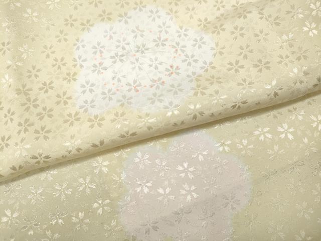平和屋着物●長襦袢　無双仕立て　舞梅文　半衿刺繍　洗える着物　CABD0241ut